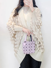  Truly Plissé Pleated Ripple Cardigan Coat