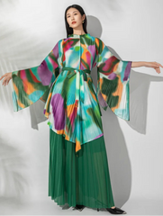 Luxury Pleated Tunic & Skirt