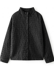 Crinkled Plissé Button Jacket
