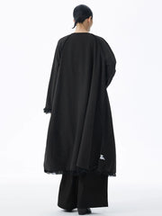 Avant-Garde Oversized Mesh-Layer Coat