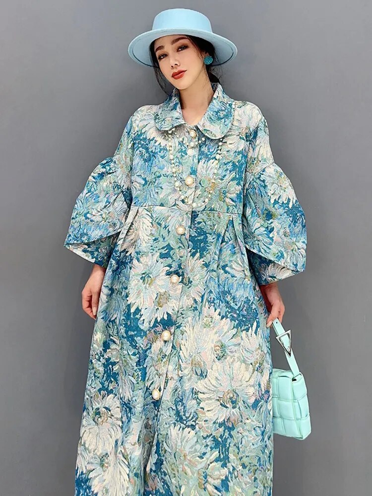 Victoria Elegant Floral Puffy Sleeve Coat – HEYFANCYSTYLE