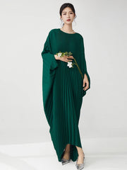 Luxury Designer Pleated Maxi Kaftan Dress