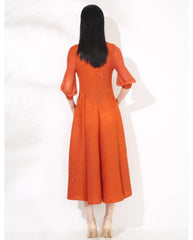 Luxury Pleat Floral Formal Dress