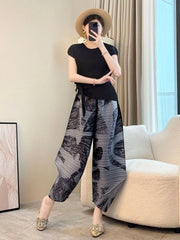 Luxe Plissé Pleat Harem Pants