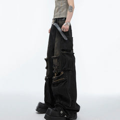 Men's Signature Vintage Distressed Cargo Jeans