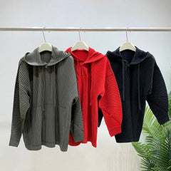 Signature Thick Pleated Hoodie