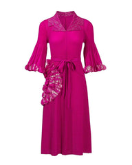 Elegant Floral Pleated Dress