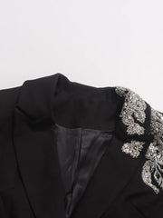 Sequin Applique Formal Blazer