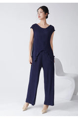 Japanese Pleated Tank & Pants Set - Truly Luxe