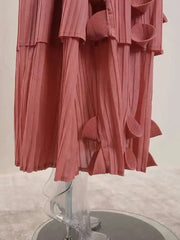 Luxury Pleats Tiered Dress
