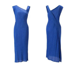 Luxury Asymmetric Pleated Dress