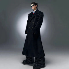 Men's Luxury Long Woolen Overcoat