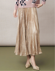 Luxury Plissé Crinkled Skirt