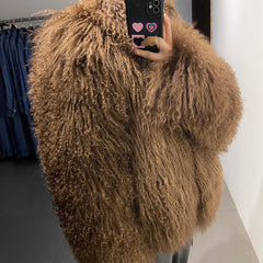 Authentic Luxurious Fluffy Fur Jacket