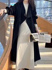 Luxury Drape-Front Trench Coat