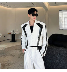 Men's Stylish Loose Fit Casual 2-Piece Suit Set