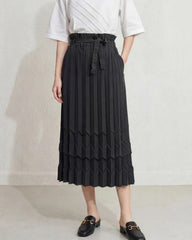 Luxury High-Waisted Pleated Skirt