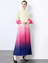Truly Pleated Cuff Sleeve Dress