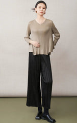 Luxe Pleated Asymmetric Top