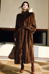 Luxury Faux Fur Belted Long Coat