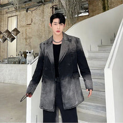 Gray & Black Denim - Jacket & Jeans Set for Men