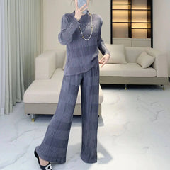 Luxury Pleated Ribbed 2-Piece