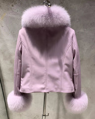 Couture Sheepskin & Fox Fur Jacket