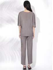 Pleated Twist Pants Set