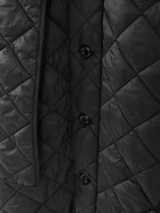 Luxury Diamond-Quilted Scarf Coat