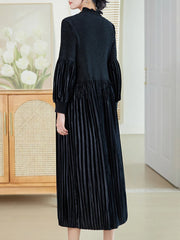 Couture Truly Pleated Dress & Cardigan Set