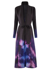 Luxury Plissé Stretchy Long Coat
