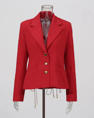 Luxury Laced-Up Back Blazer