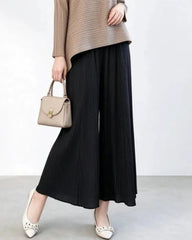 Luxury Pleated Palazzo Trousers