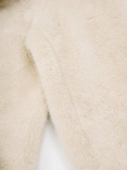 Women's Beige Cozy Luxury Faux Shearling Coat