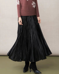 Luxury Plissé Crinkled Skirt