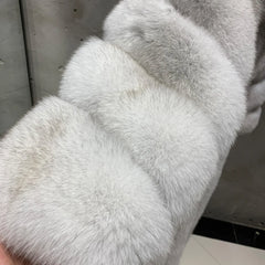 Women's Fox Fur Hooded Coat