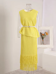 Truly Pleated Tank Top & Skirt