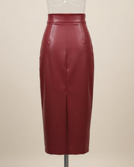 Luxury High-Waist Grommet Skirt