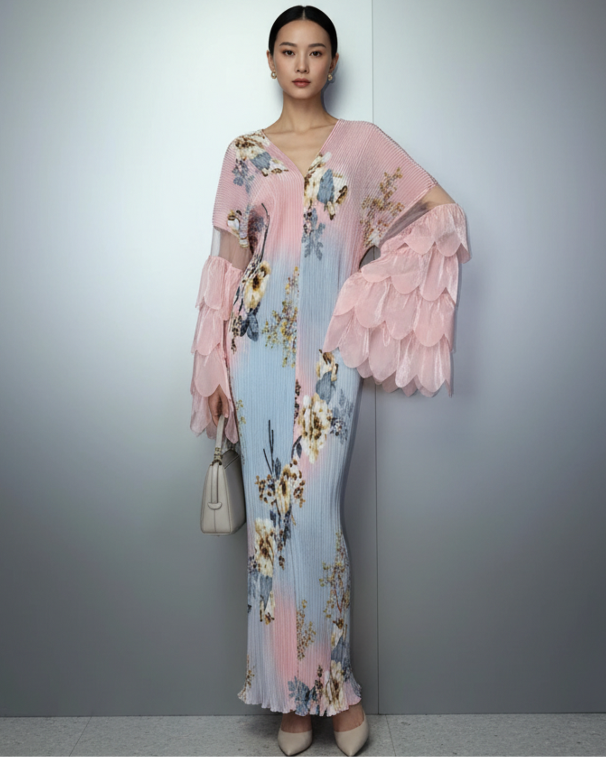Luxury Plissé Formal Kaftan