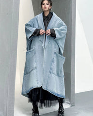 Oversized Avant-Garde Denim Coat