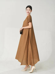 Couture Plissé Japanese Midi Dress