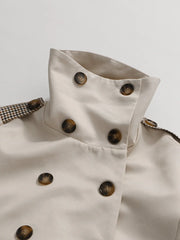 Asymmetrical Ruffle Trench Coat