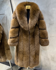 Couture Full-Length Fox Fur Coat