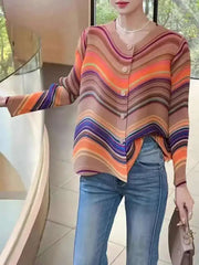 Truly Plisse Wavy Blouse Top