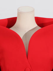 Luxury High Collar Slit Dress