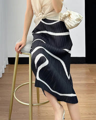 Luxury Pleated Midi Skirt