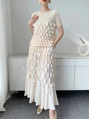 Truly Plissé Bubble Top & Skirt Set