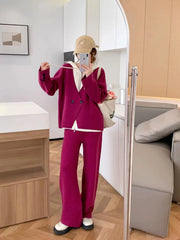 Women's Cozy Luxe Knitted Two Piece Loungewear Set