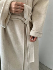 Luxury Wool-Blend Long Coat