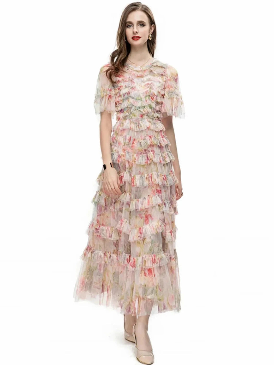 Women's Erica Botanical-Print Maxi Dress